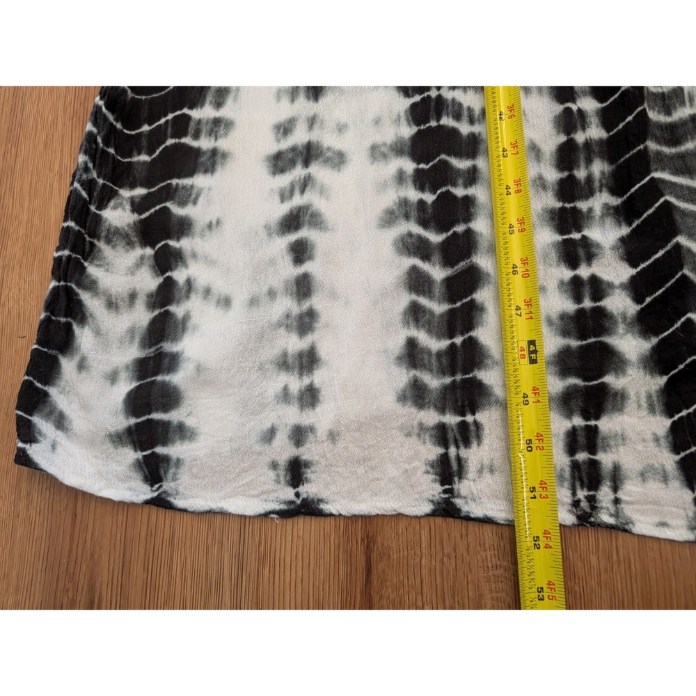 Raviya Oversize Black & White Tye Dye Maxi Dress Size S Boho Beach Whimsy Flowy - Picture 8 of 9